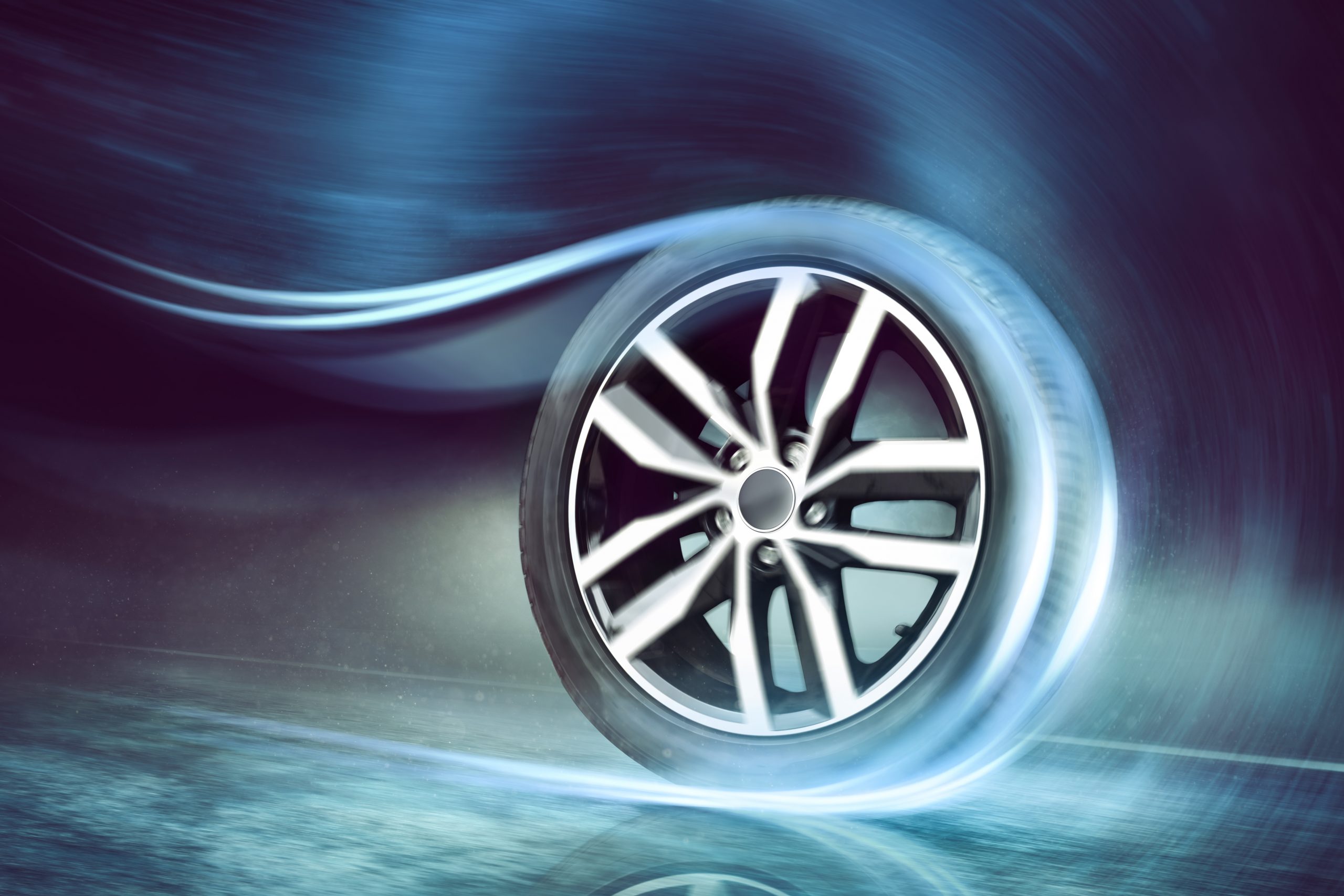 Dynamic,Car,Tire,On,The,Road